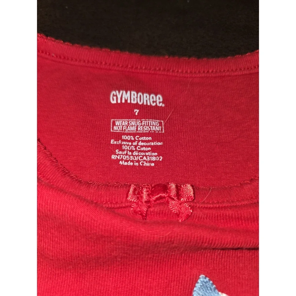 Gymboree gymmies pajamas 4th of july red white‎ and cute size 7